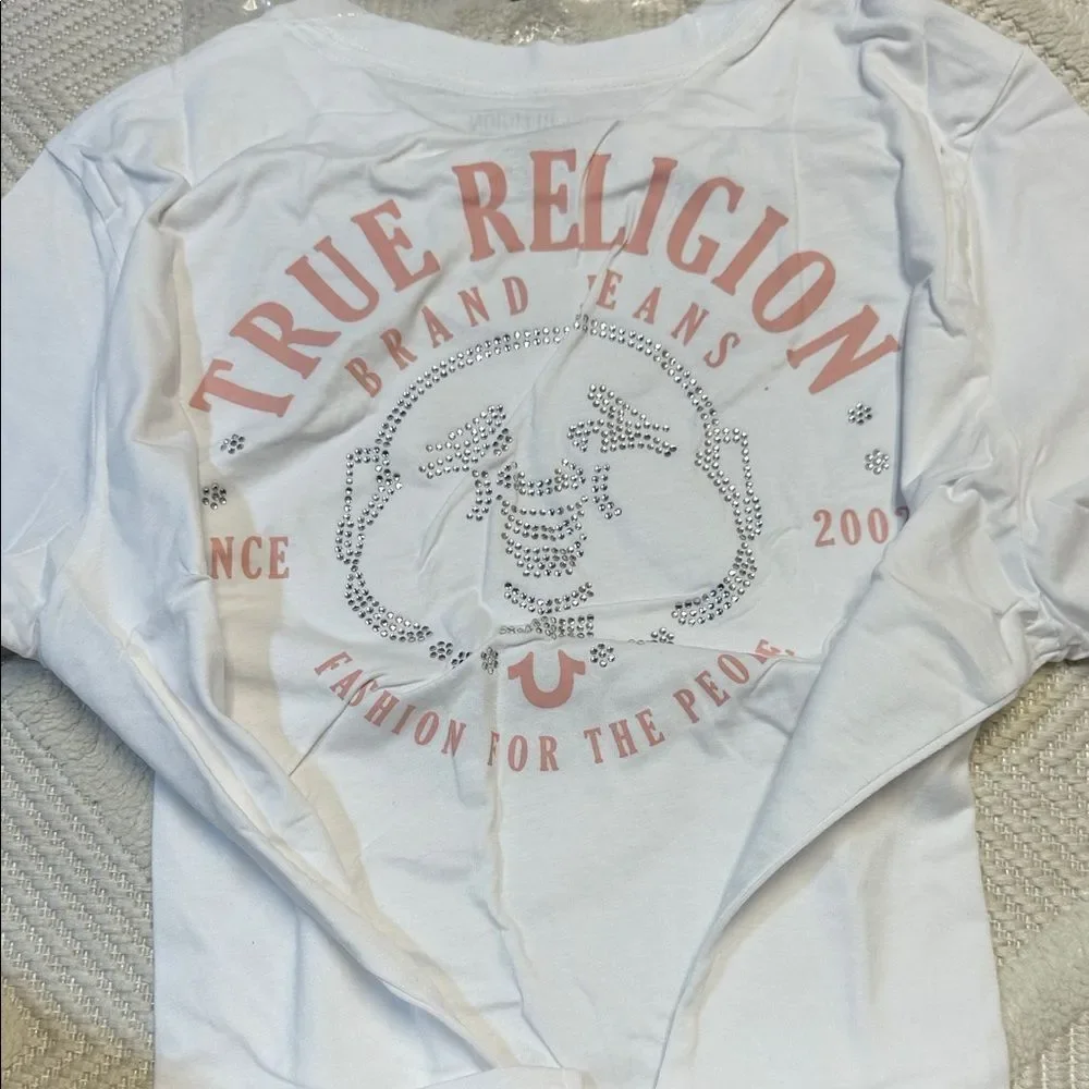 TRUE RELIGION - Optic White Buddha Face Tee